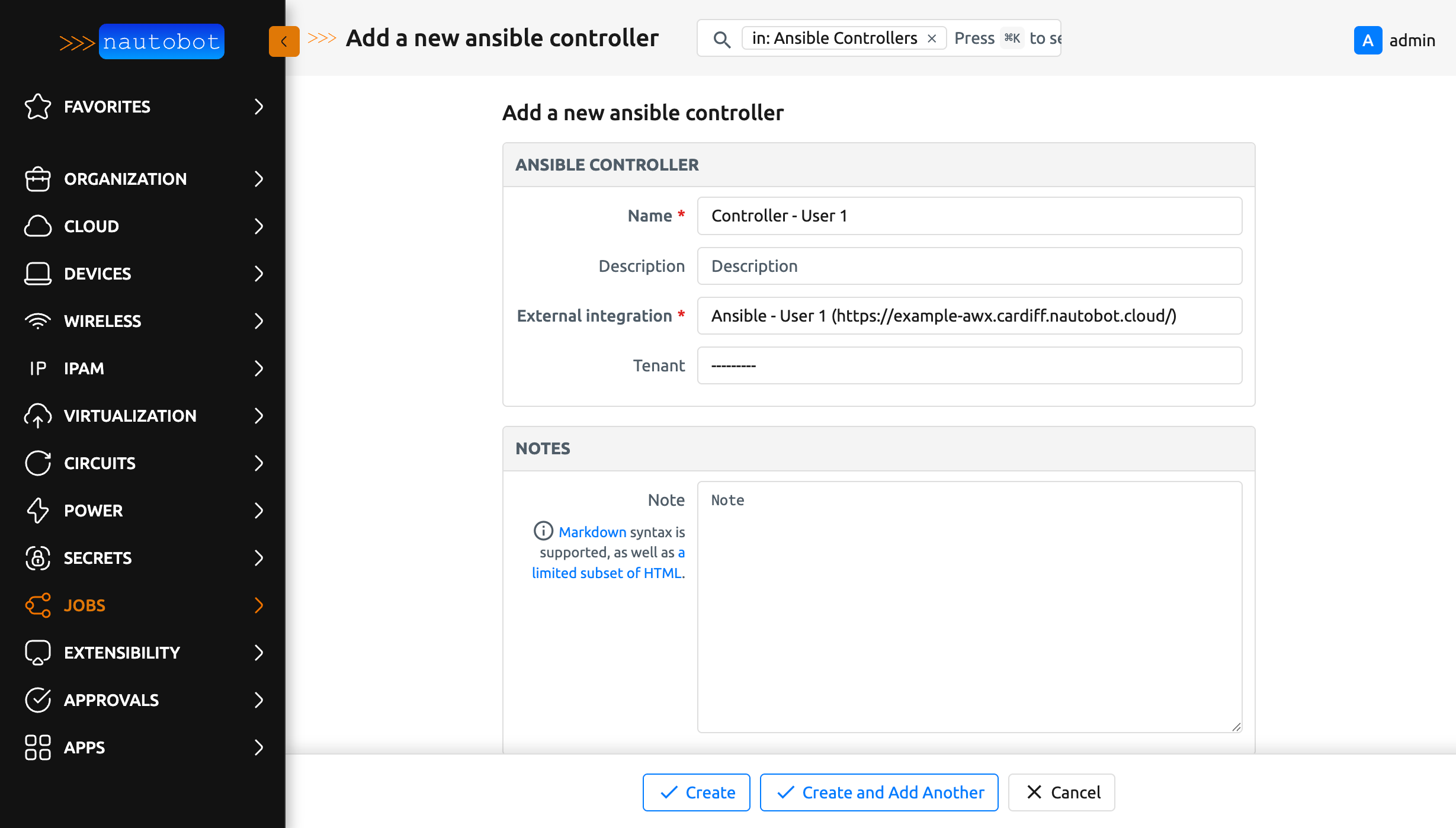 New Ansible Controller