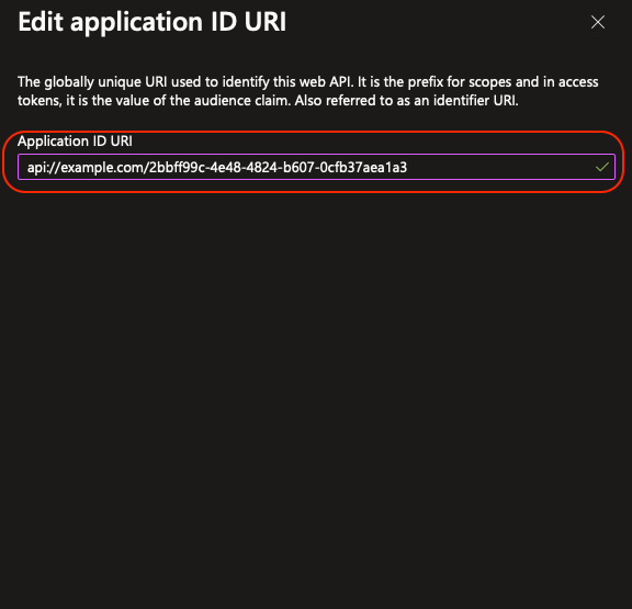 Azure Application ID URI