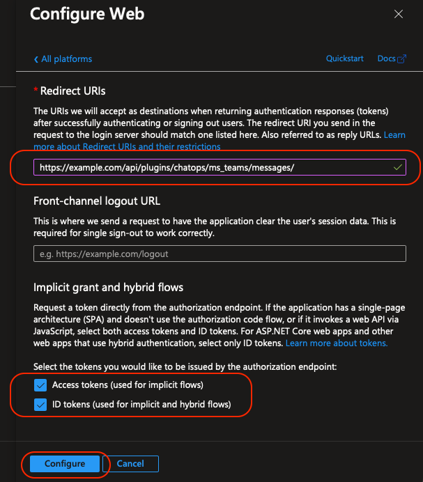 Azure Configure Web
