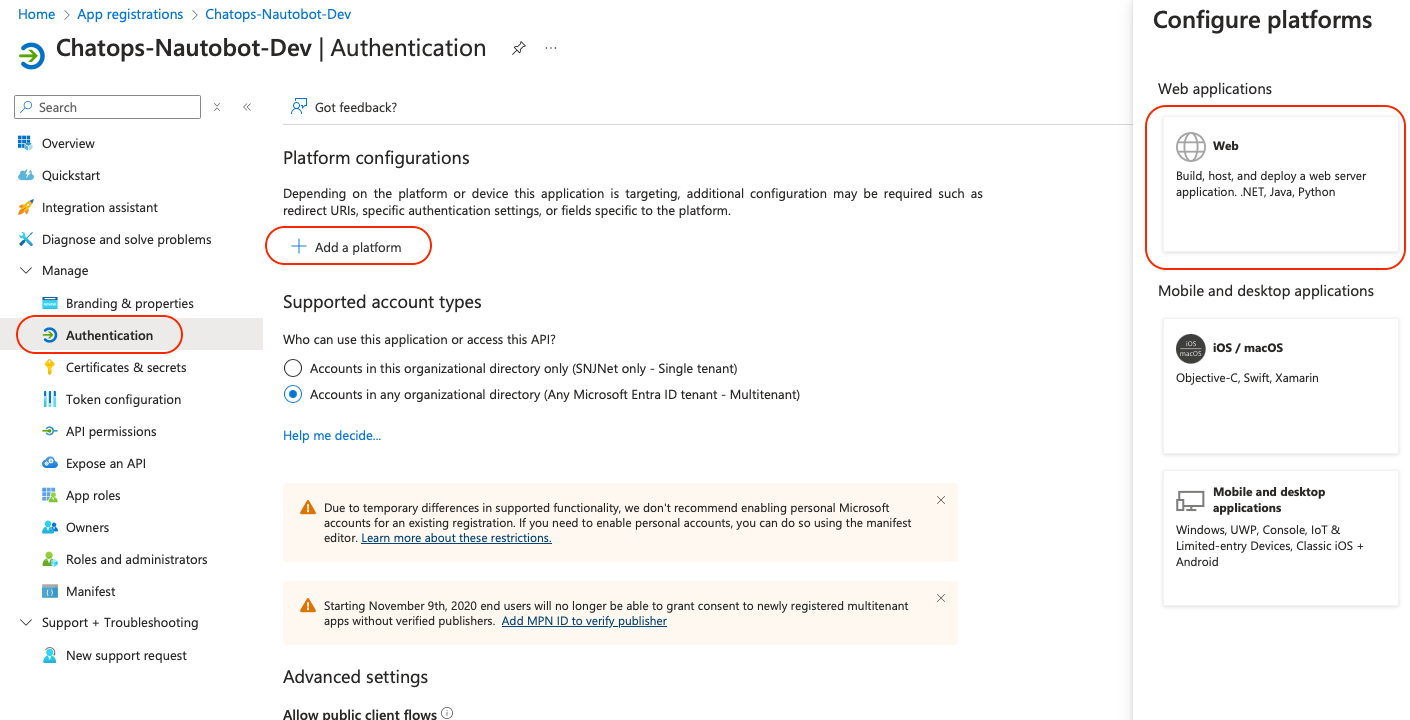 Azure Add Platform