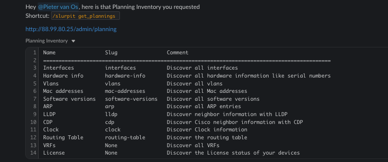 Get Plannings
