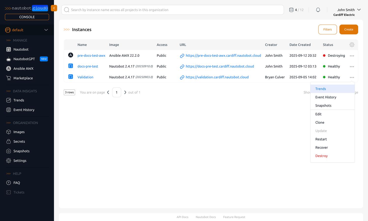 Nautobot Cloud Example