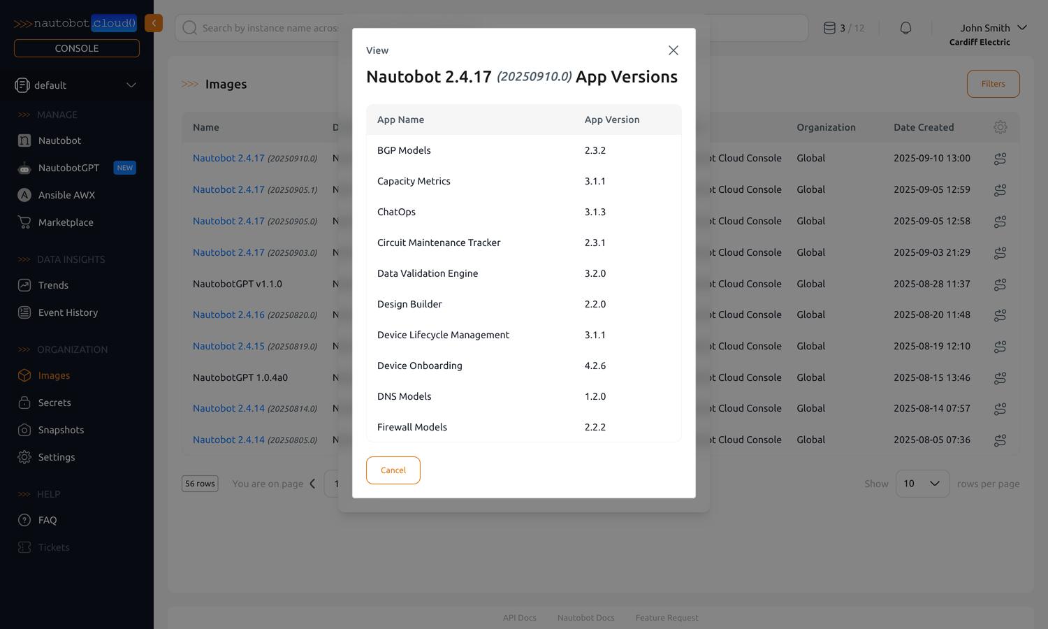 Details of a Nautobot Image