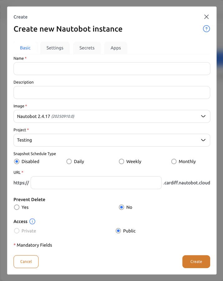 Creating a new Nautobot Instance