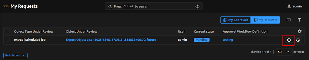 My Requests Workflow