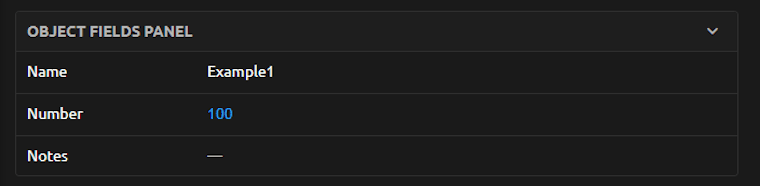 ObjectFieldsPanel Example
