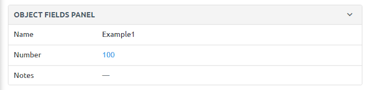 ObjectFieldsPanel Example