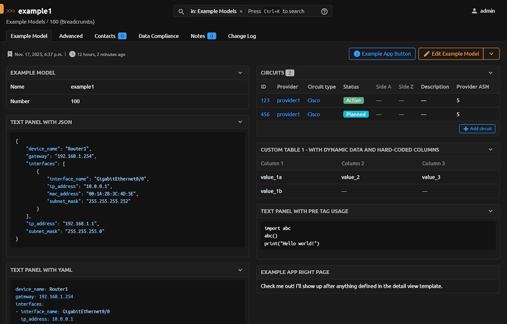UI Framework Example