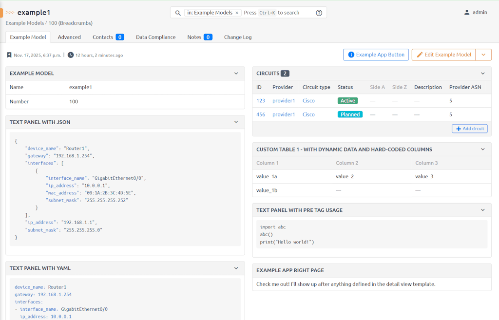 UI Framework Example