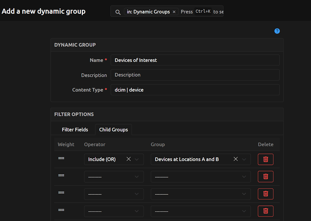 Creating a Parent Group