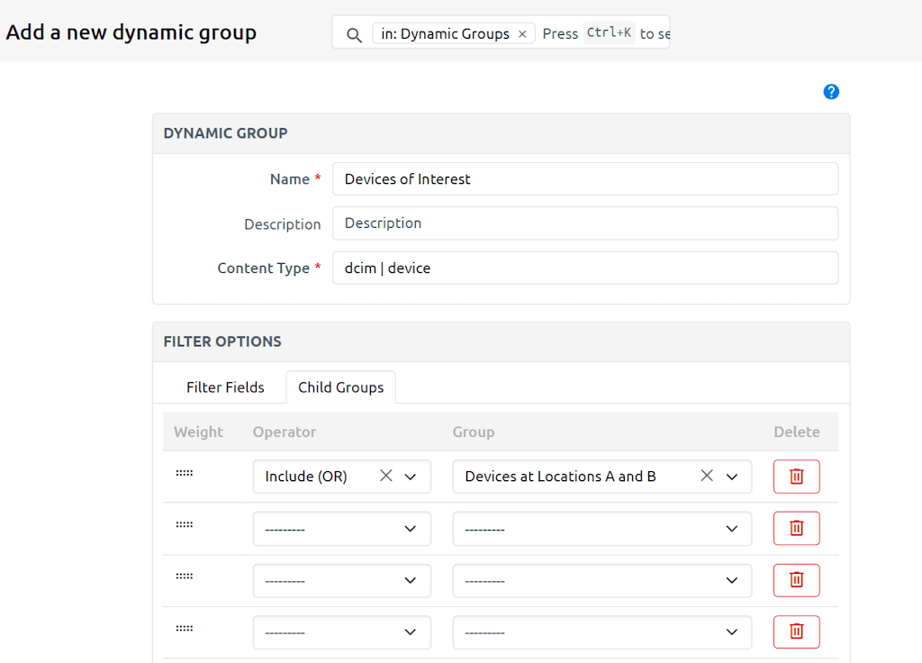 Creating a Parent Group