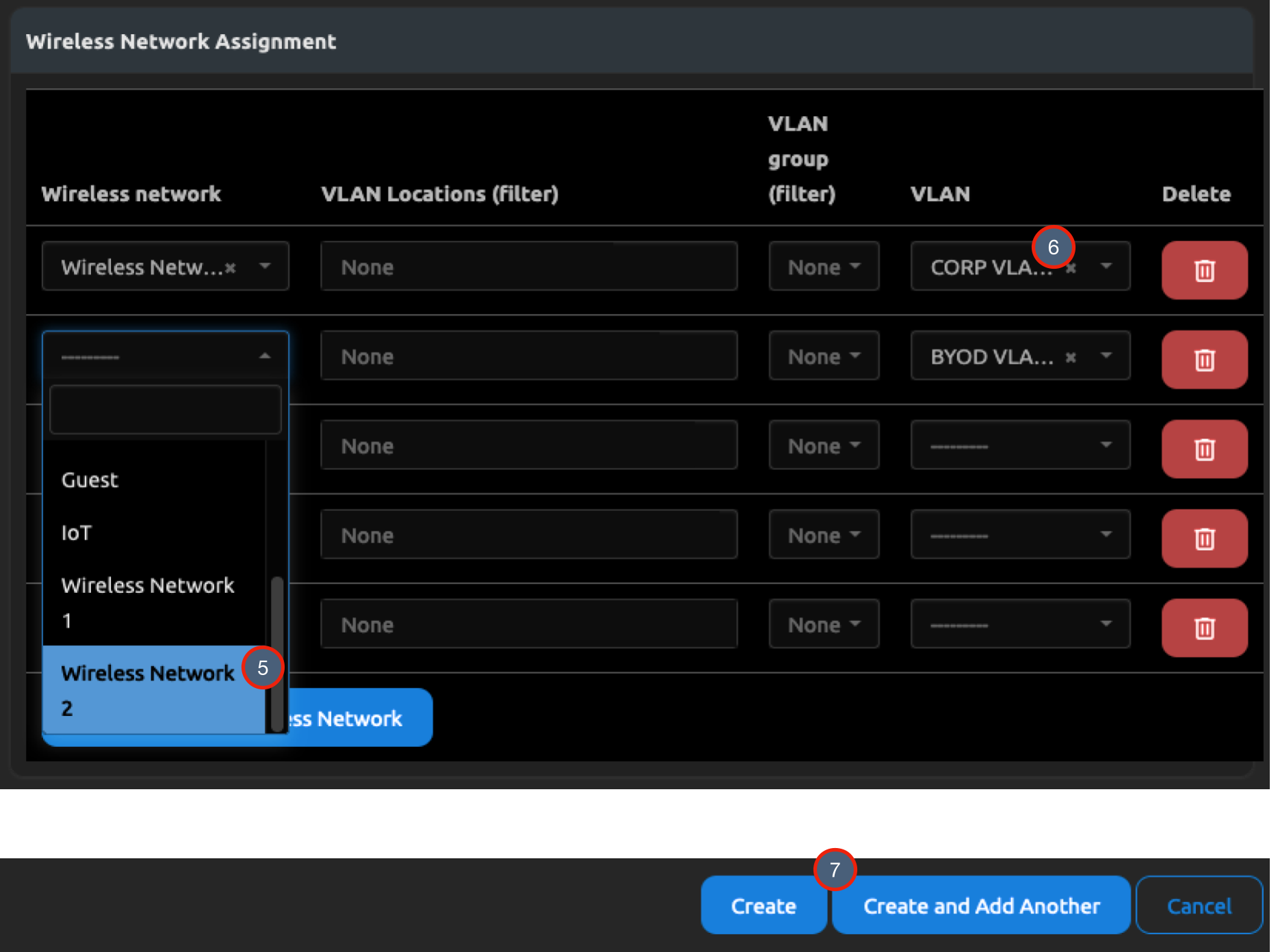 Create Device Group Form Add Networks