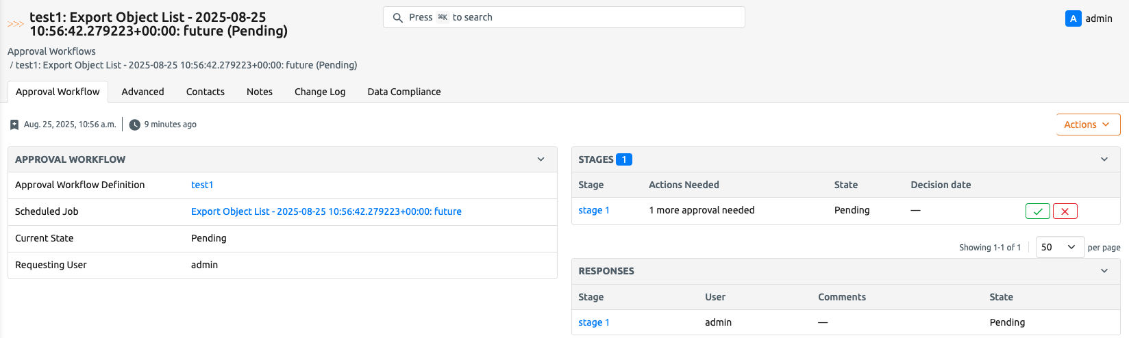 Approval Workflow details
