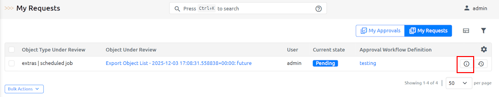 My Requests Workflow