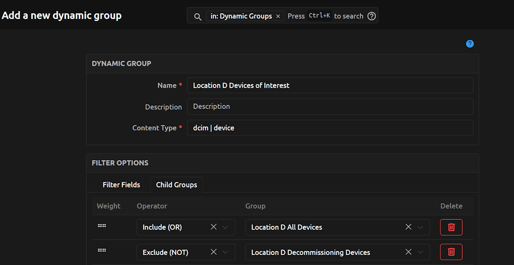 Defining a Group With Negation