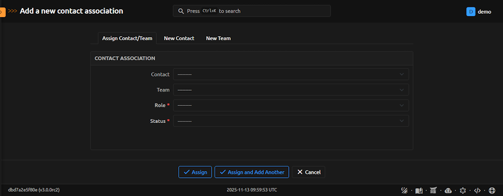 Existing Contact Form