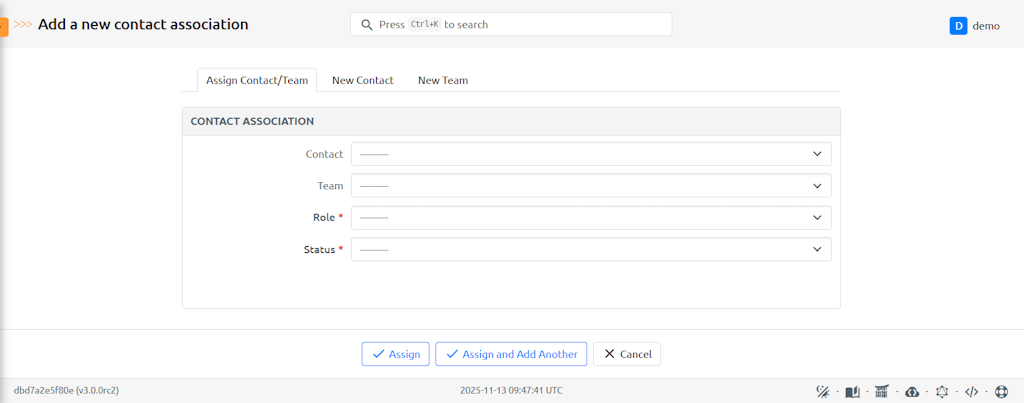 Existing Contact Form