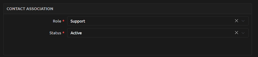 Contact Association Info