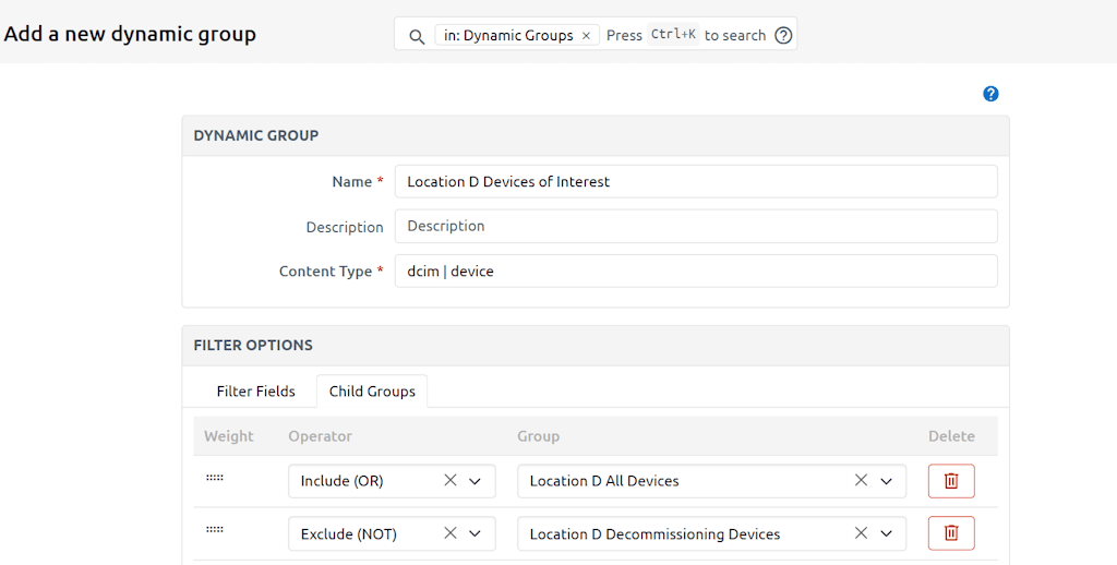 Defining a Group With Negation