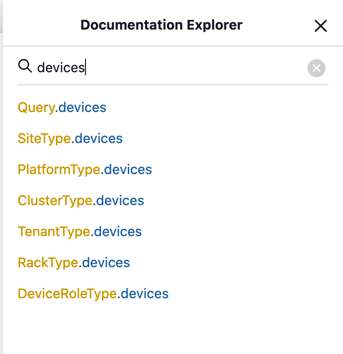 Documentation Explorer: Devices