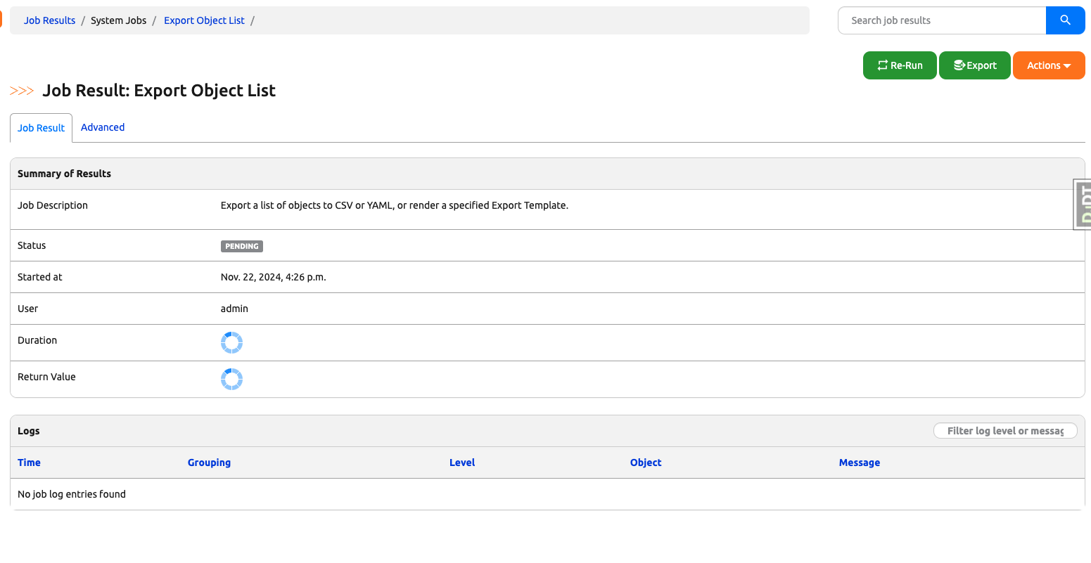 K8s Job Result Pending