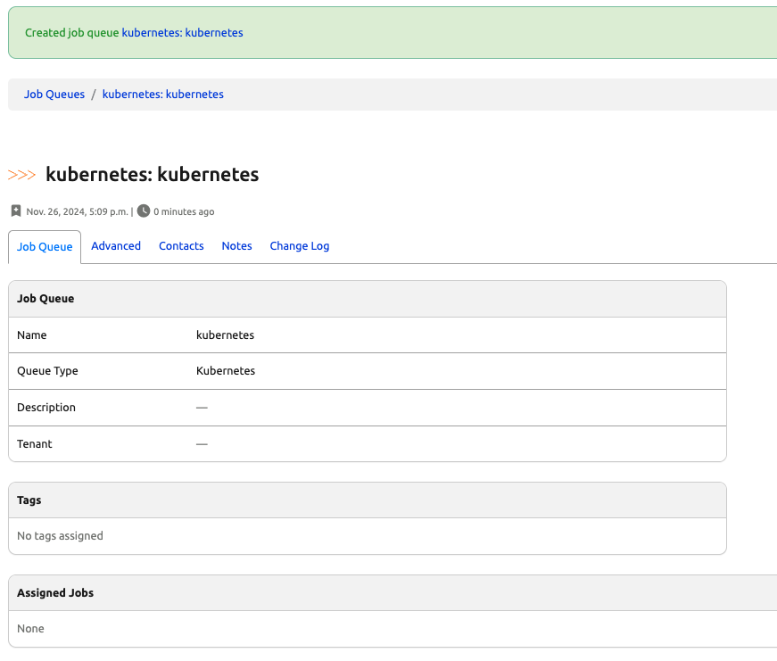 K8s Job Queue Detail