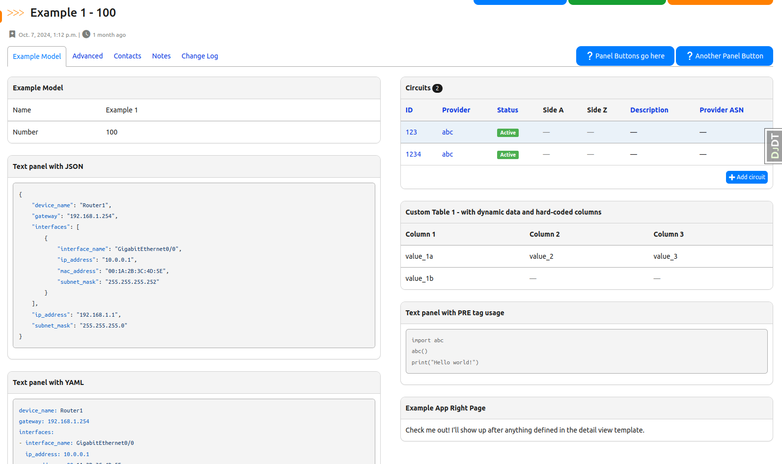 UI Framework Example
