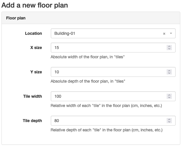 Add Floor Plan form