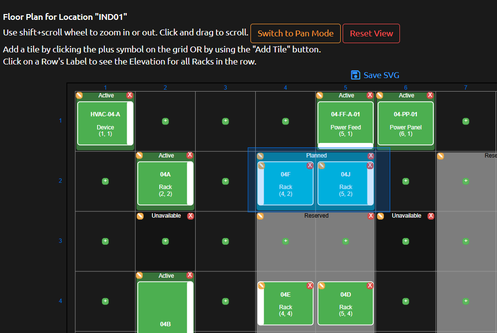 Floor plan zoom box button