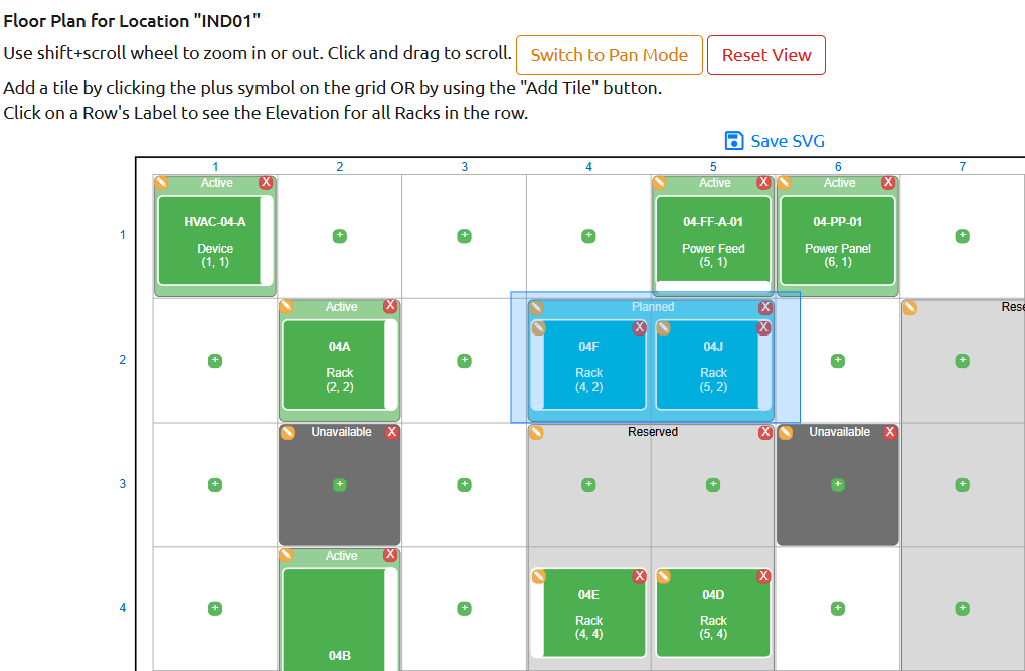 Floor plan zoom box button