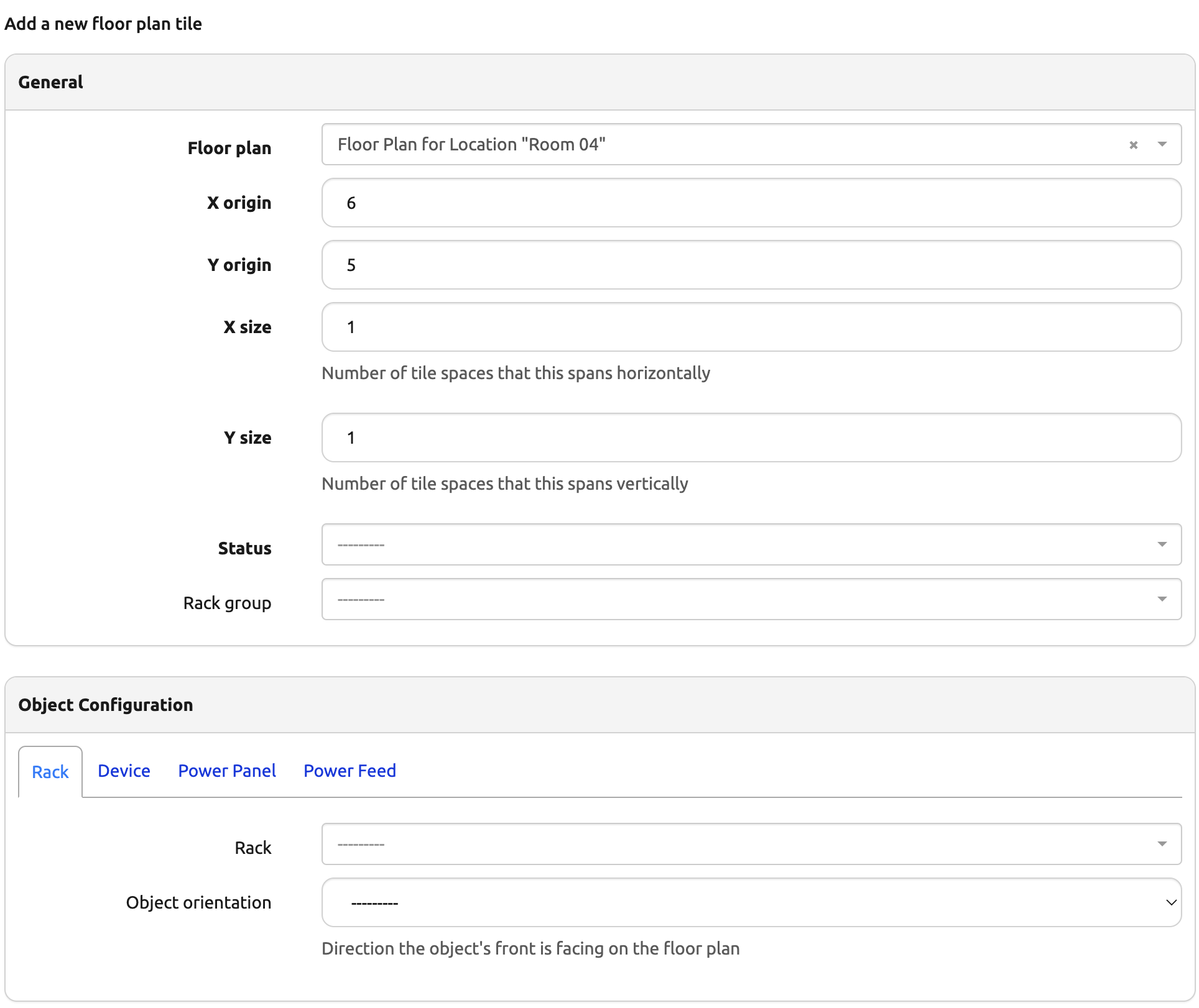 Add Tile form part 1