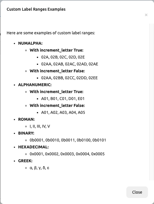 Custom Label Examples