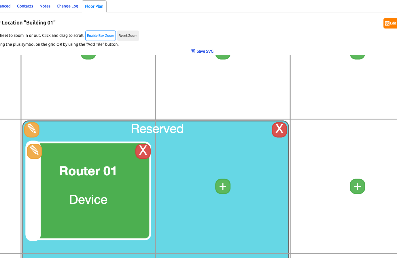 Floor plan zoomed in