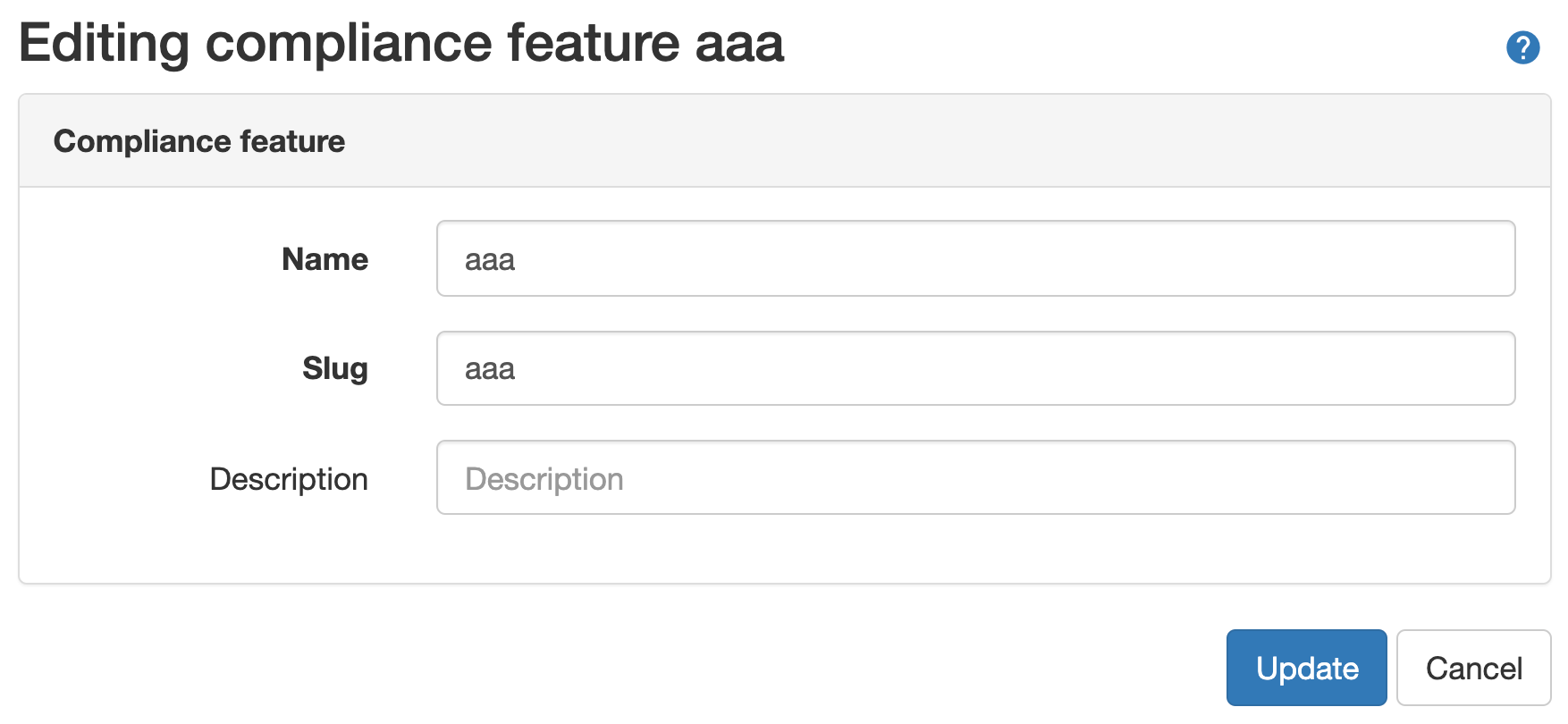 Example Feature Creation