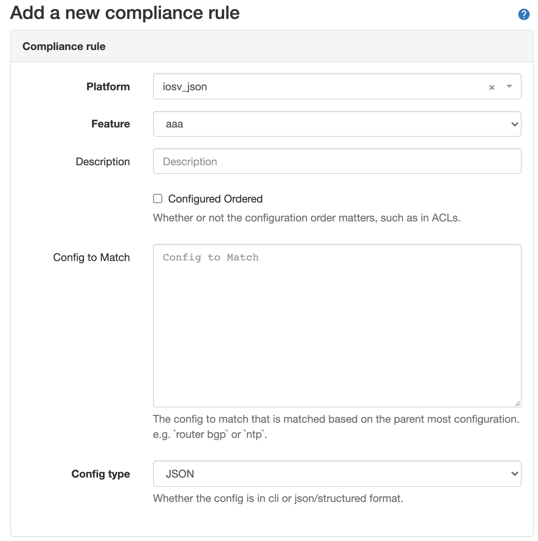 Example Rule Creation