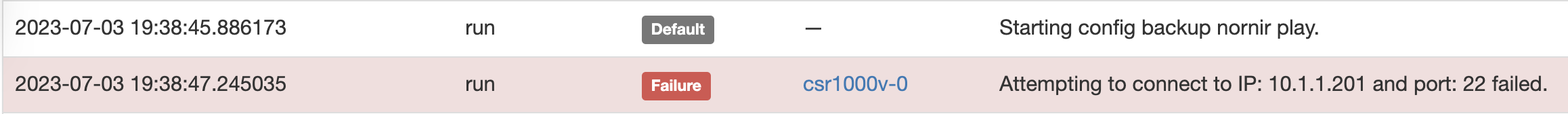 backup test error