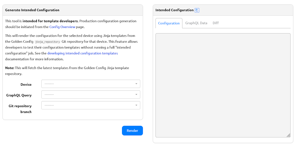 Generated Intended Configuration