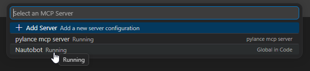 VS Code MCP Server List