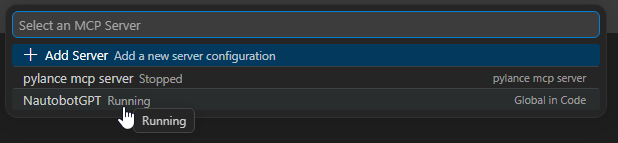 VS Code MCP Server List