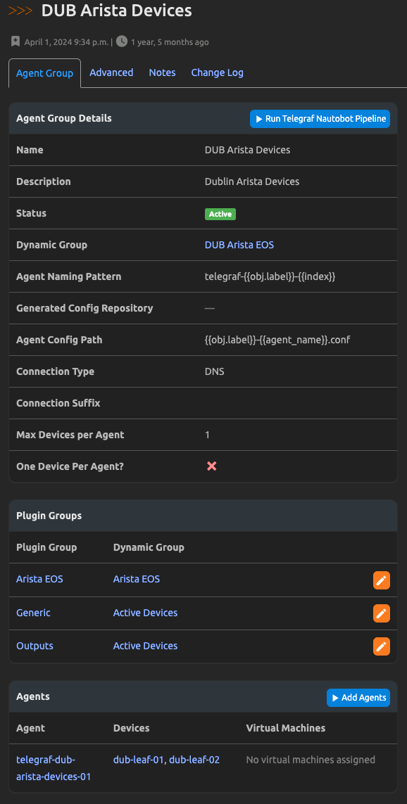 Agent Groups