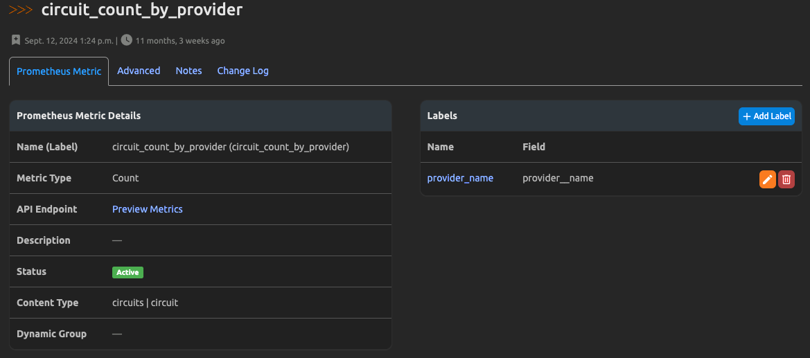 Prometheus Metrics