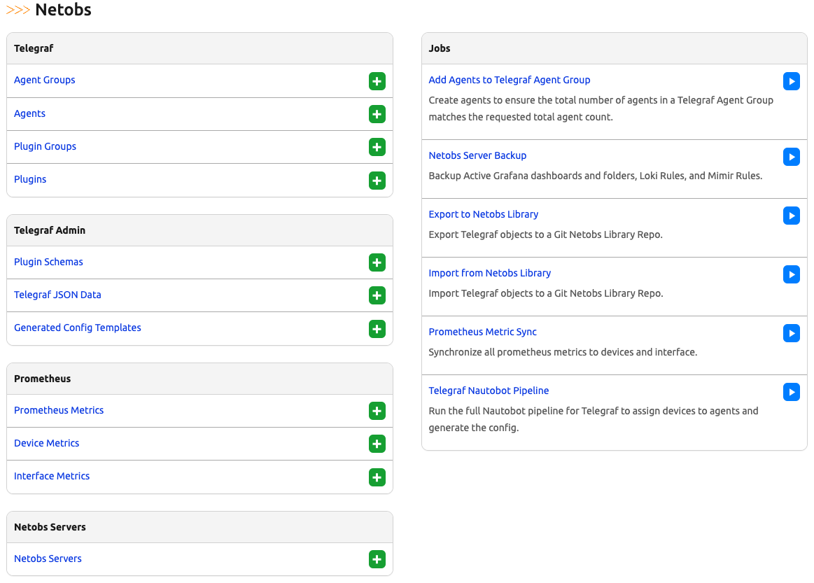 NetObs App Dashboard