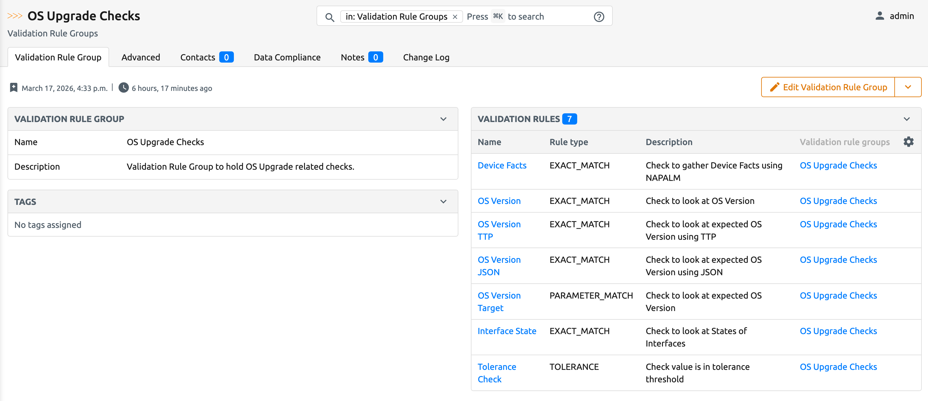 Validation Rule Group