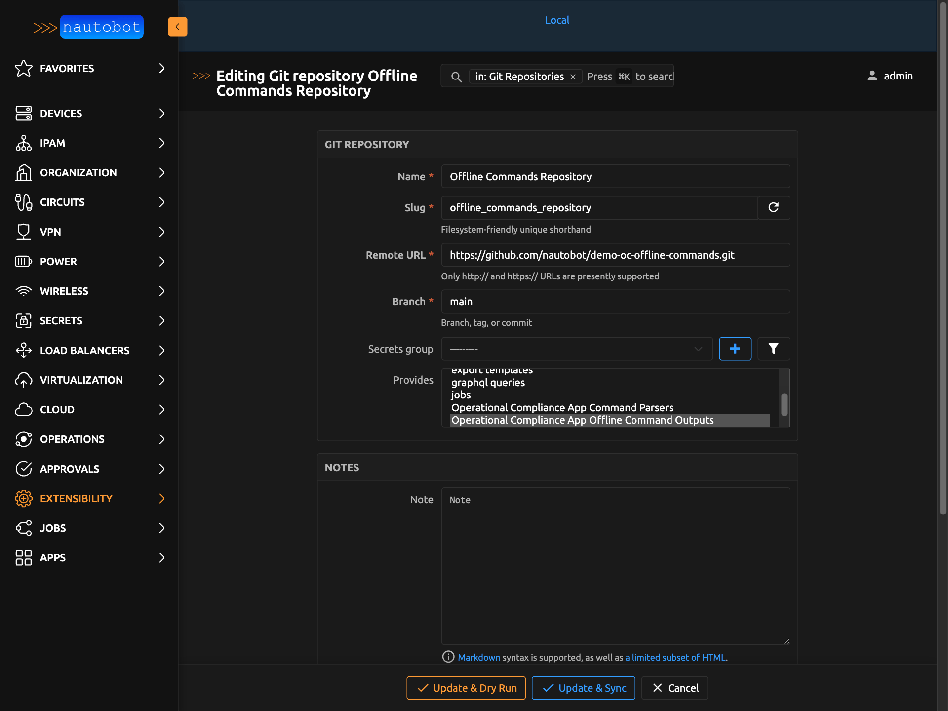 Offline Command Repository