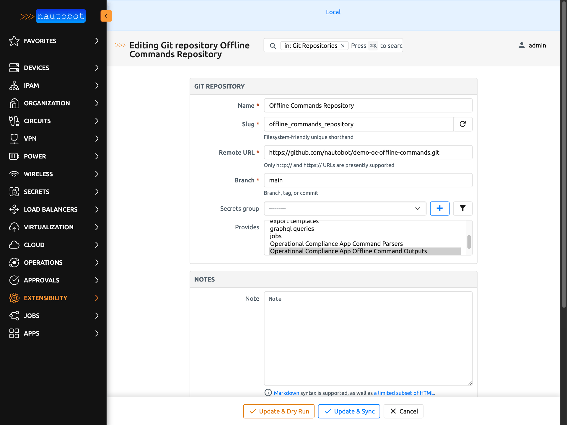Offline Command Repository