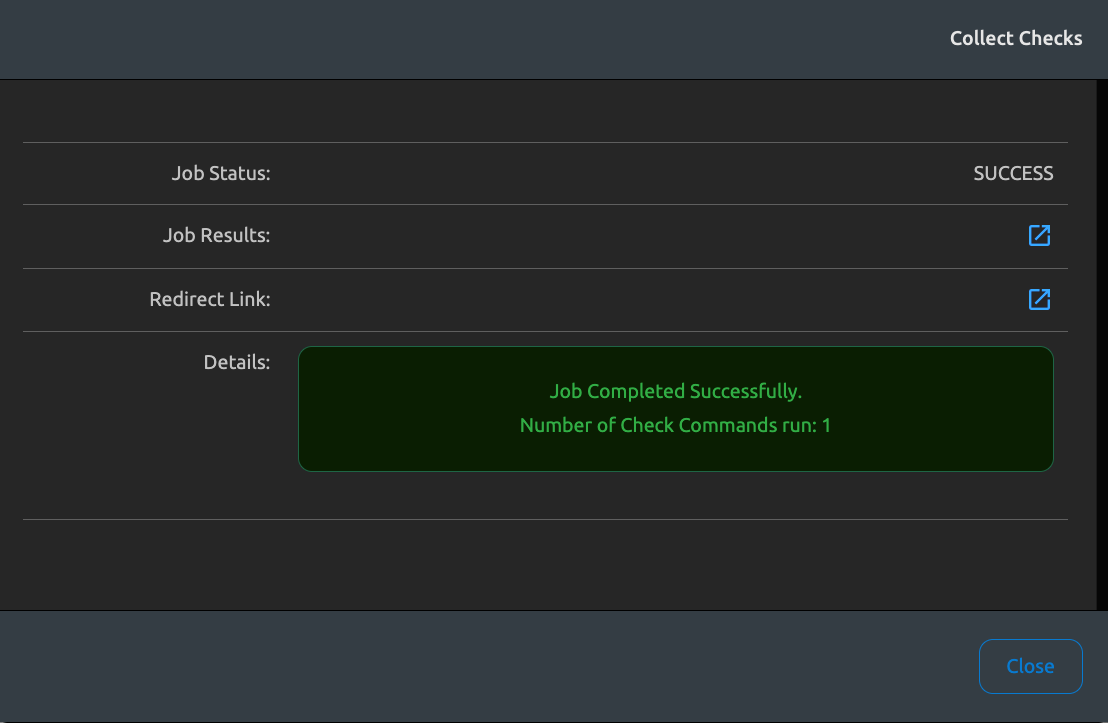 Run collect check