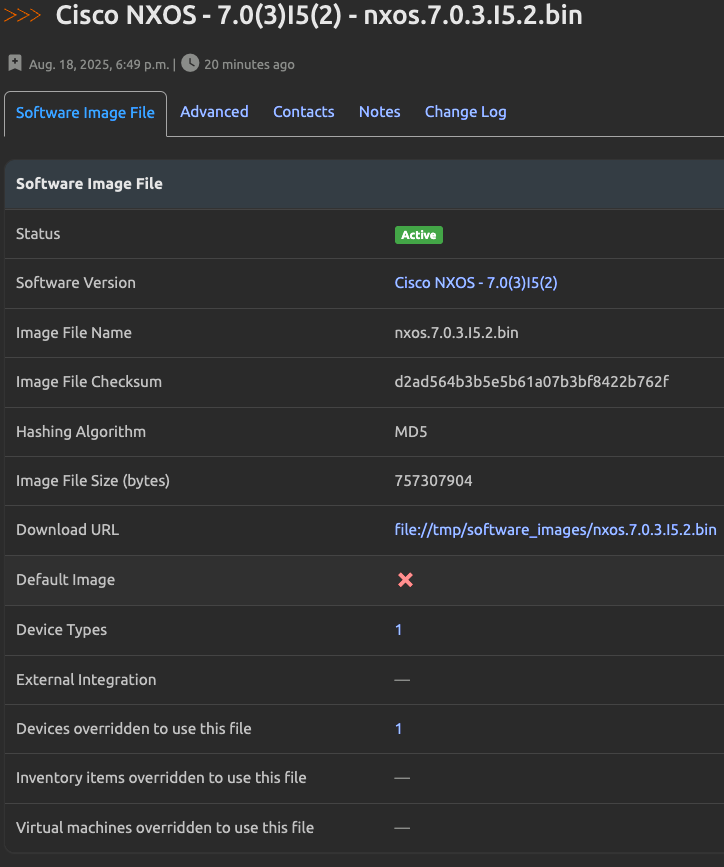 Software Image Web UI