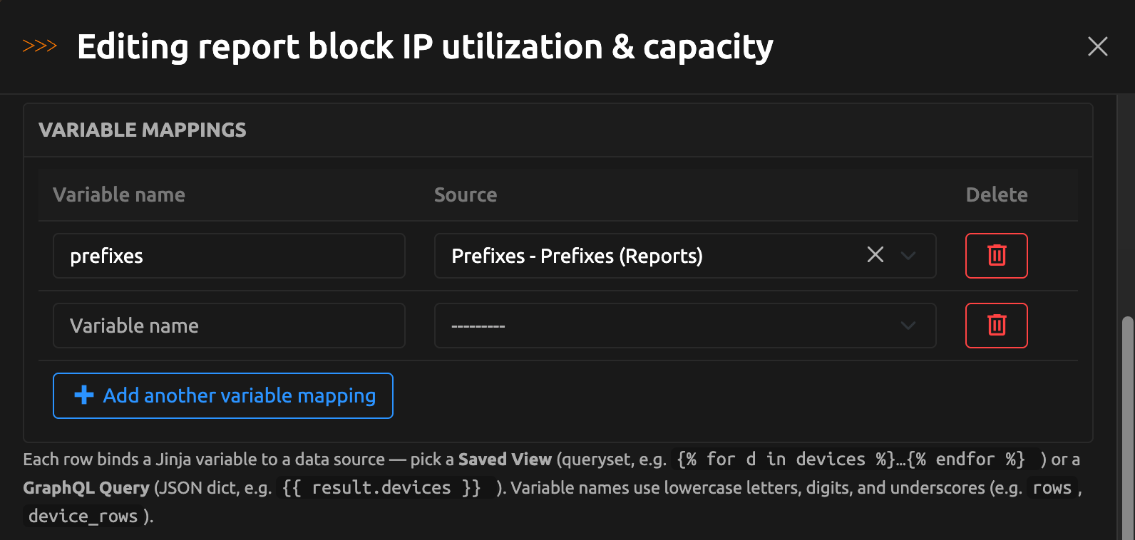 Jinja Template variable mappings