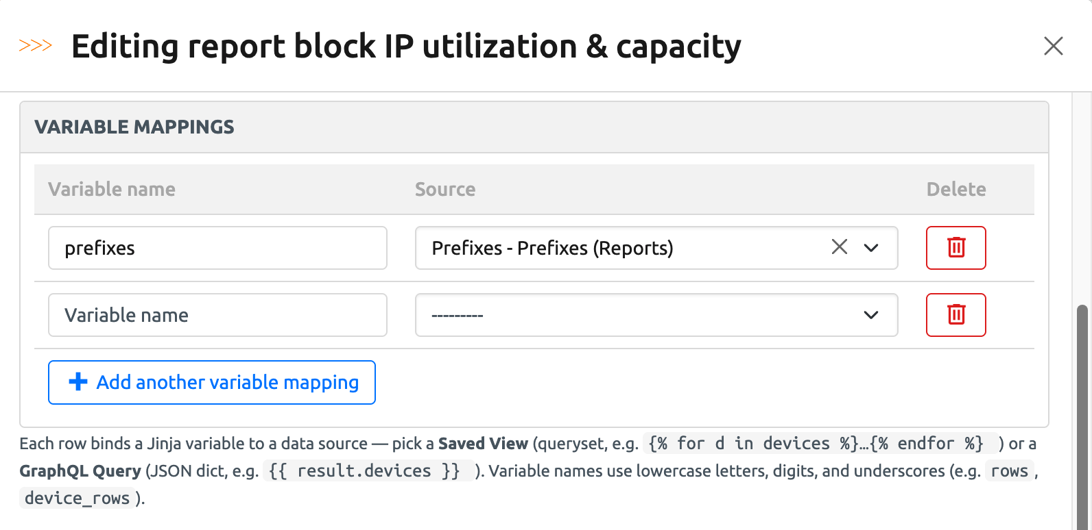 Jinja Template variable mappings
