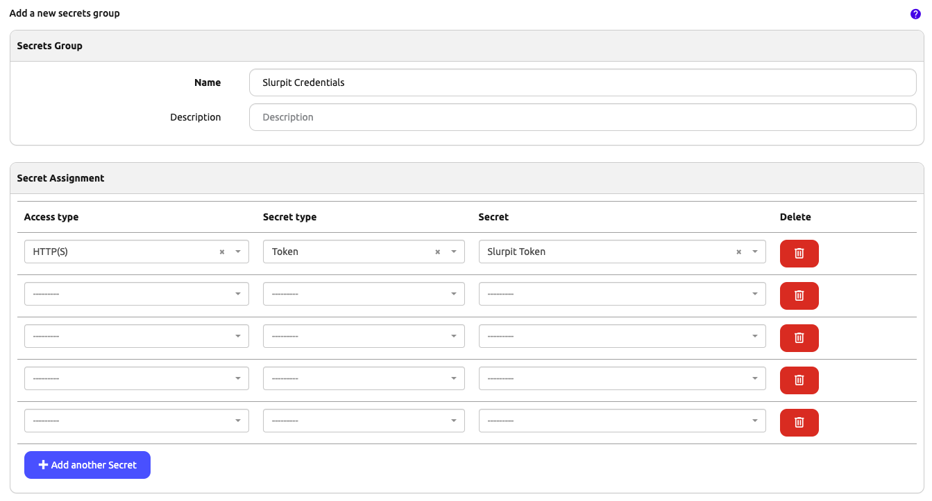 Slurpit SecretsGroup